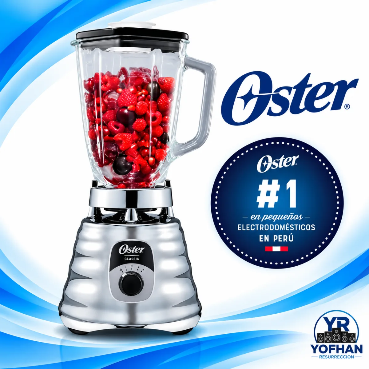 Licuadora Oster Clásica  1.25L Cromado