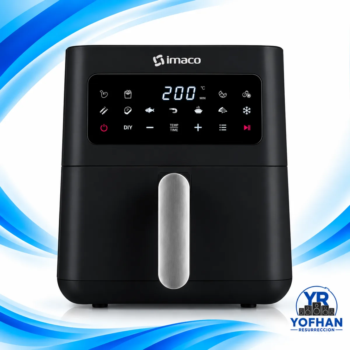 Freidora De Aire Imaco Cool Touch 4.5 litros  Negro