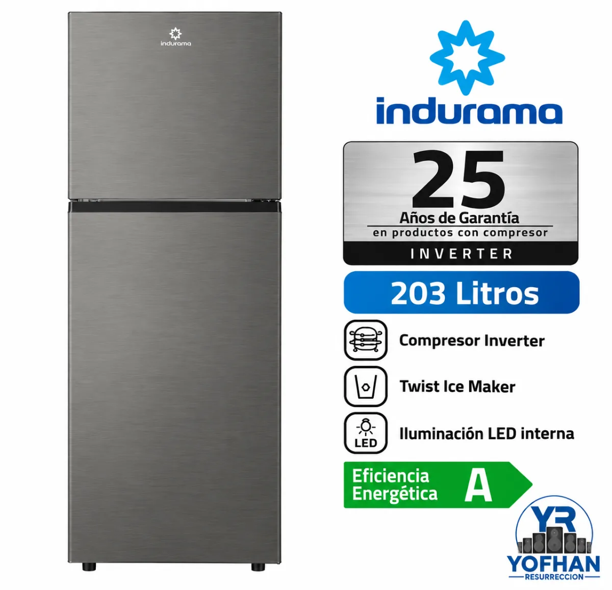 Refrigeradora Indurama 203L Top Mount  Croma