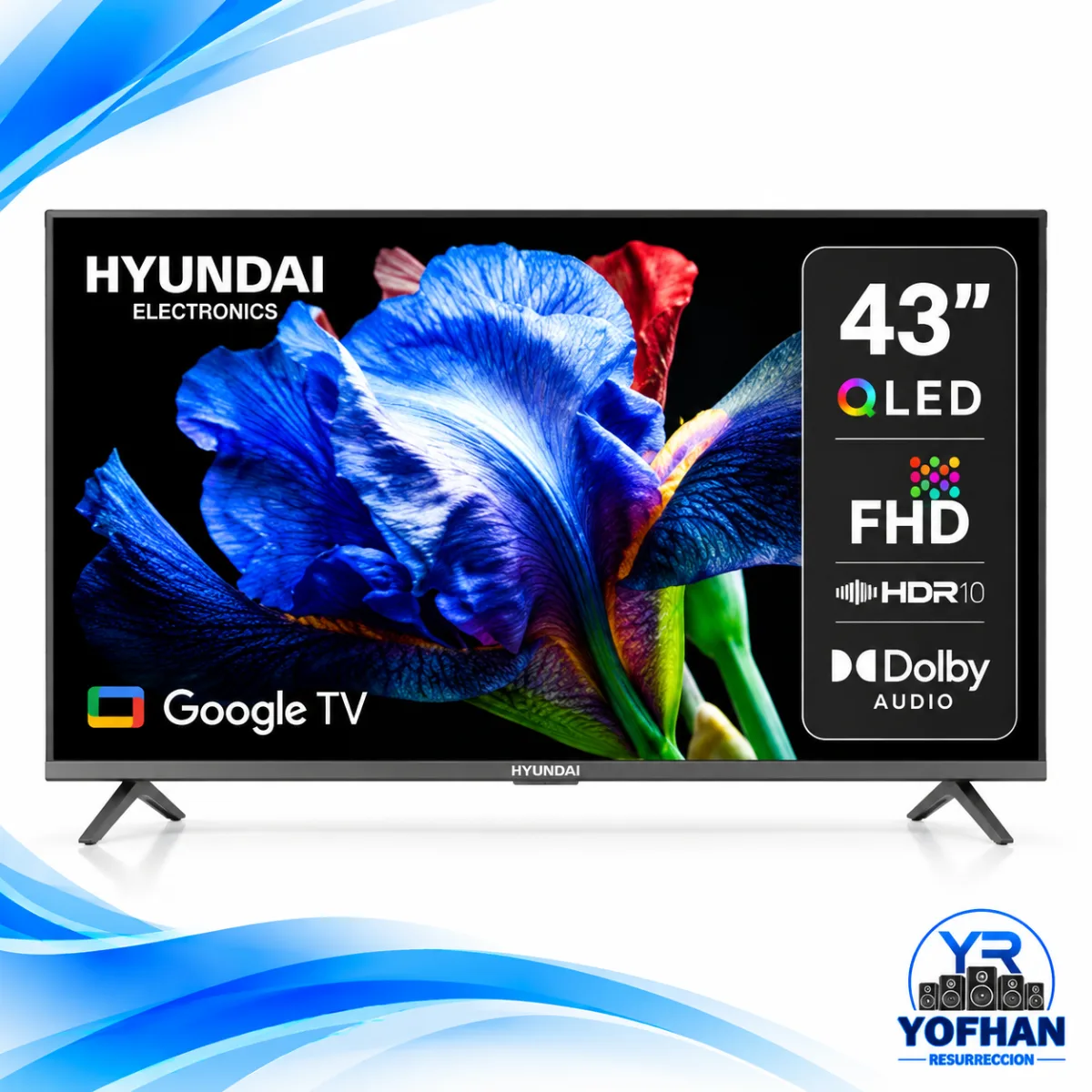 Televisor Hyundai 43" QLED FHD Google TV 
