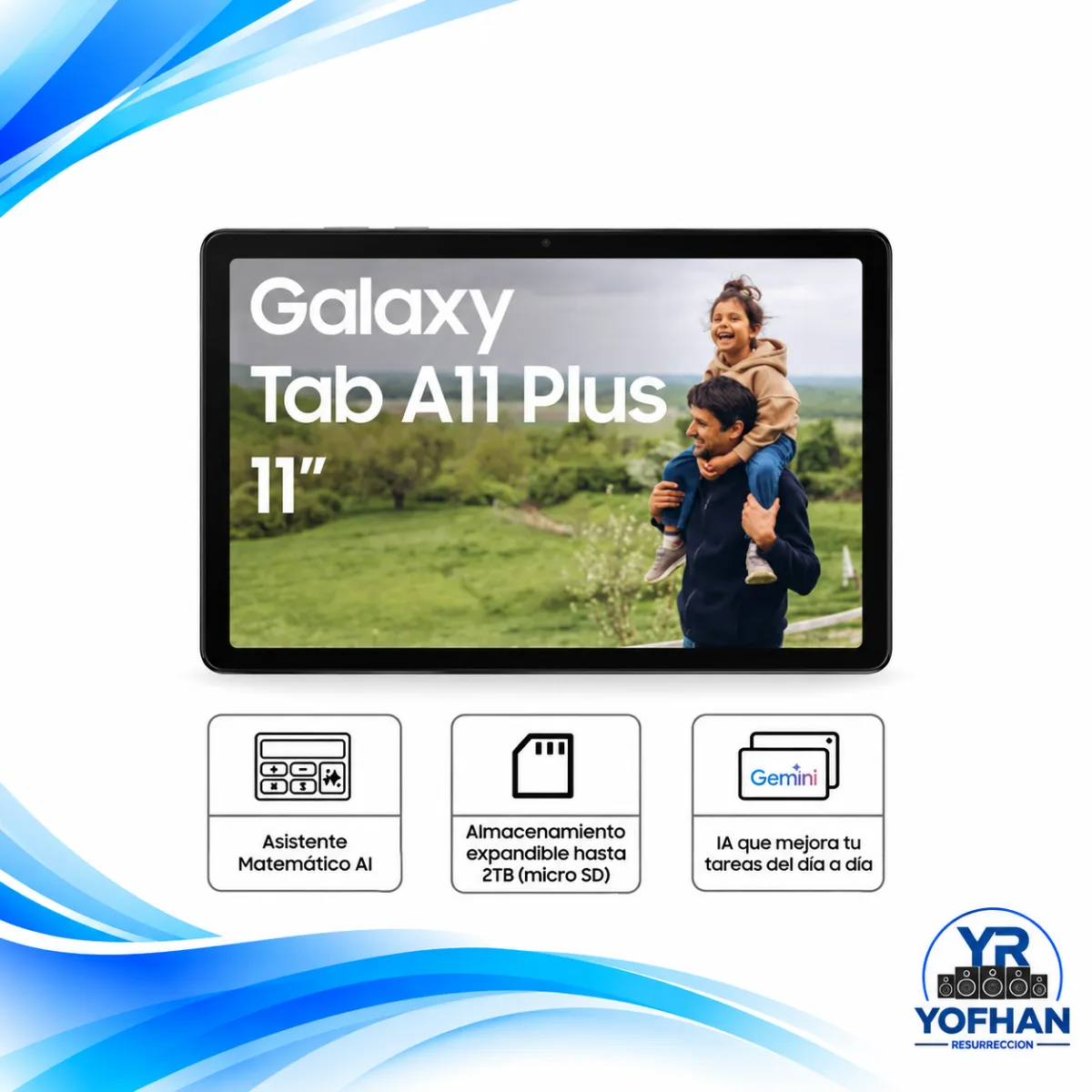 Tablet Samsung Galaxy Tab A11 11" 6Gb + 128Gb Gris